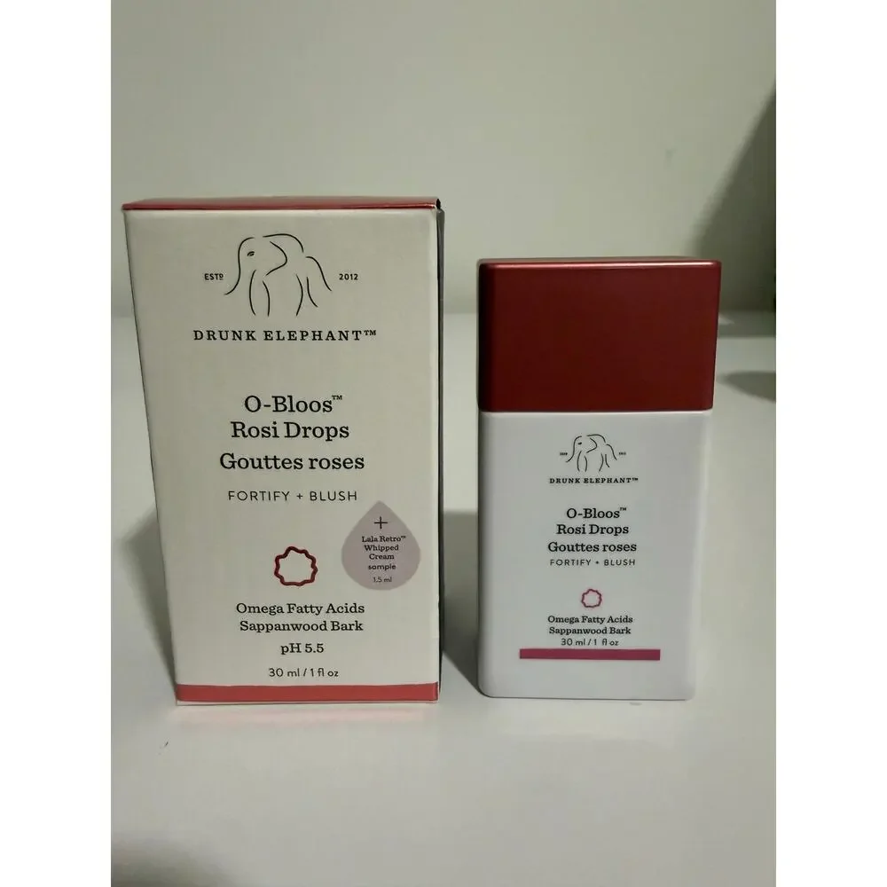 $39 Drunk Elephant O-Bloos Rosi Drops Blush Serum 30ml + Lala Retro